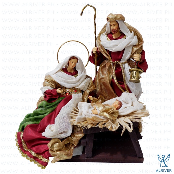 10" Christmas Bright Holy Family on Base