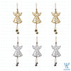 Angelique Metal Angel with Bell Dangle Ornament