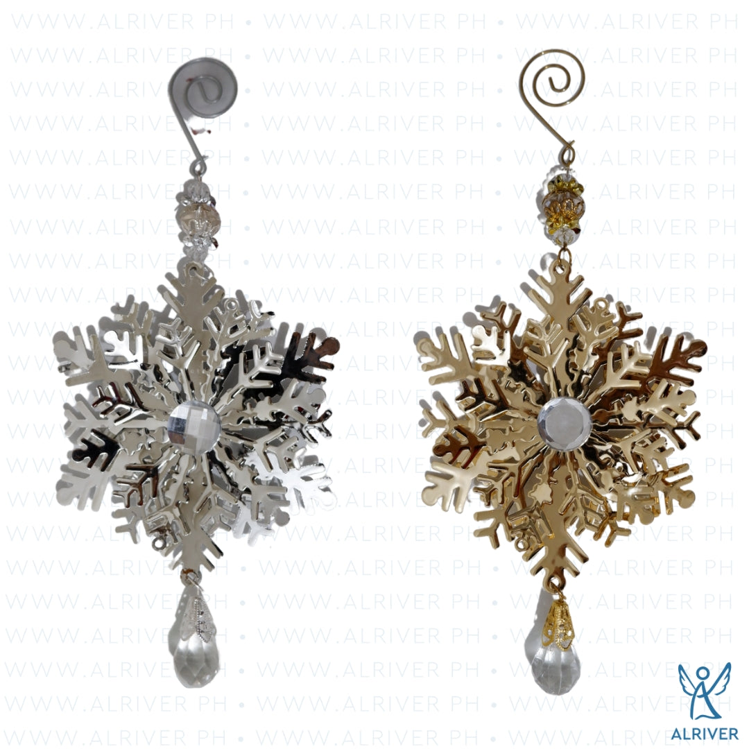 Frosty Metal Snowflakes Ornament