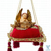 Ruby Cherub Burgundy Velvet  Pillow Ornament