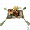 Denise Cherub Beige Green Pillow Ornament