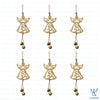Angelique Metal Angel with Bell Dangle Ornament