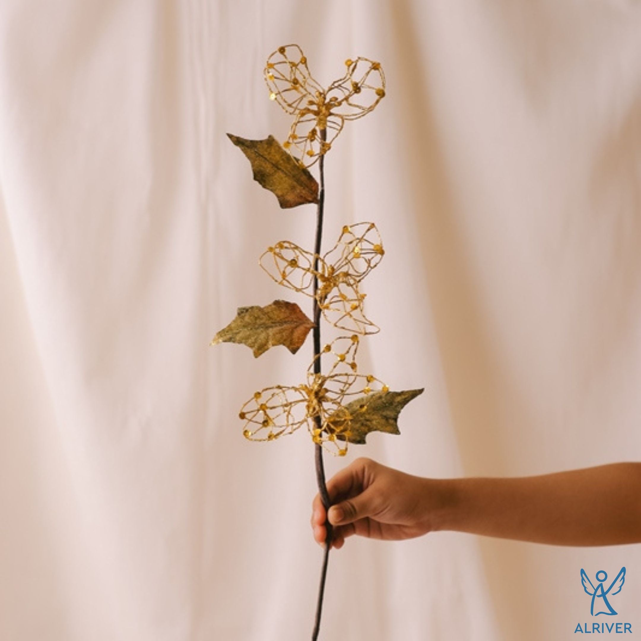 Gold Christmas Long Stem Flowers