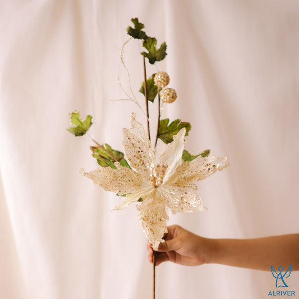 Gold Christmas Long Stem Flowers