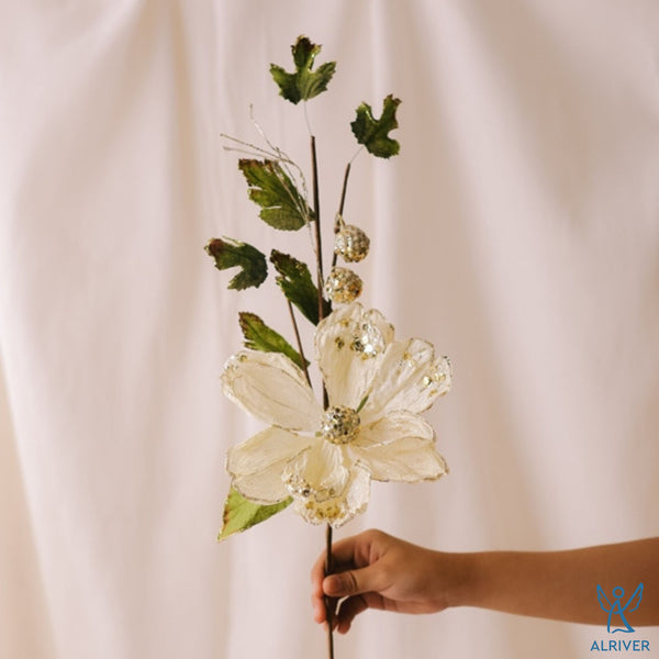 Gold Christmas Long Stem Flowers