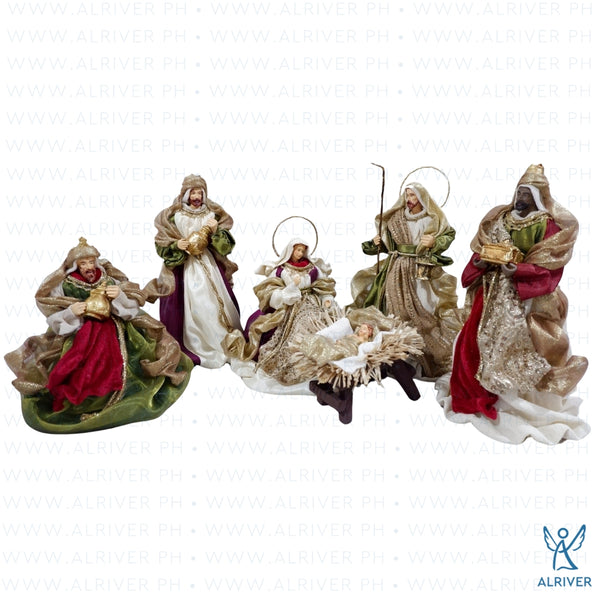 10" Leandro Nativity Set (Set of 6), Multicolored
