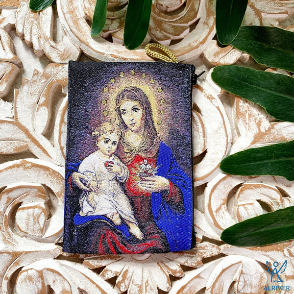 Mother Mary & Jesus, Rosary Pouches