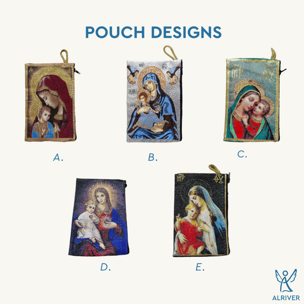 Mother Mary & Jesus, Rosary Pouches
