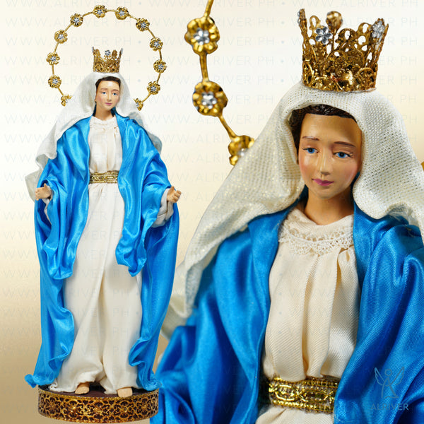 13.5"H Immaculate Conception, Beige Blue
