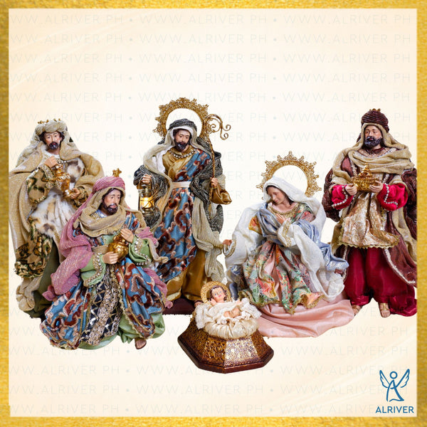 14.5" SANTIAGO NATIVTY SET (SET OF 6), MULTICOLORED