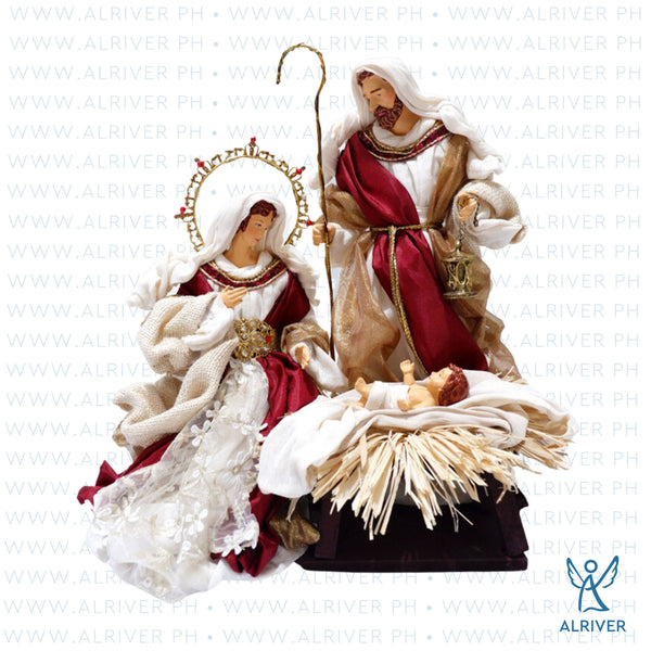 Christmas Red Holy Family on Base