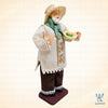 8" Standing Santa with Bibingka, Beige Brown