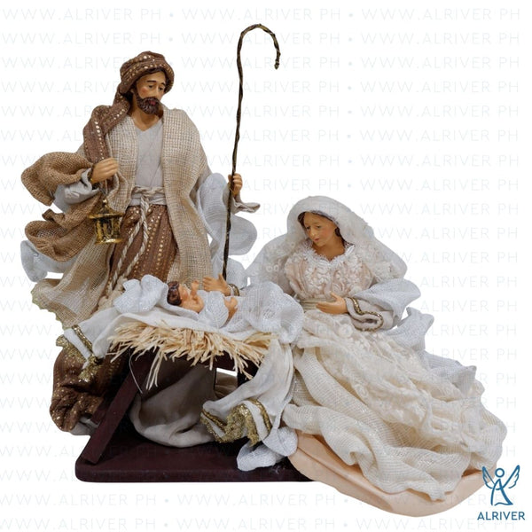 12" Serena Holy Family on Base, Beige Natural