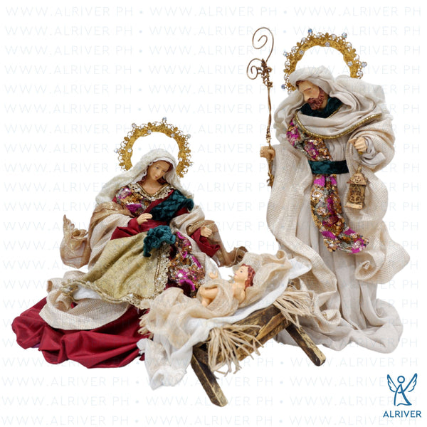 14" Helena Holy Family Set of 3, Multicolored