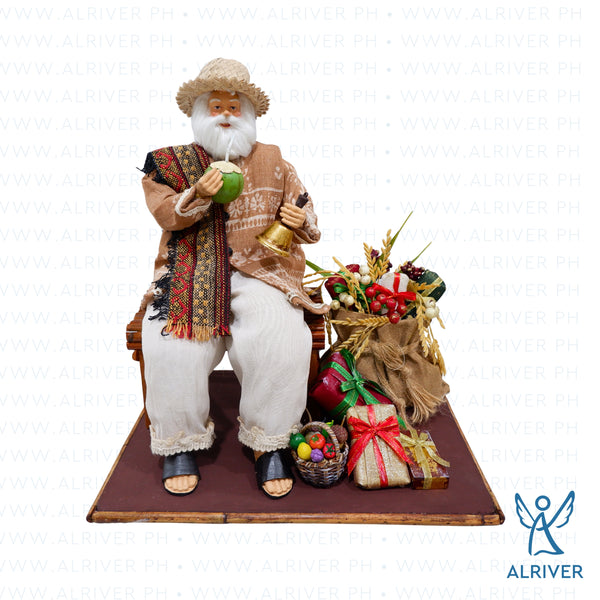 18" Sitting Santa with Buko and Gifts