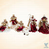 10" Mateo Nativity Set of 6, Beige Burgundy