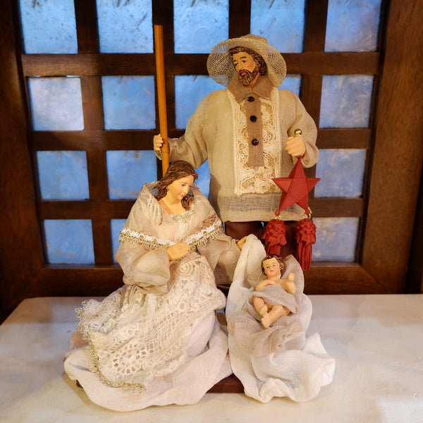 9" Luwalhati Holy Family on Base with Parol, Paskong Pinoy Collection