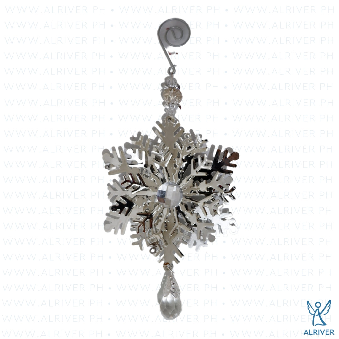 Frosty Metal Snowflakes Ornament