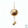 Nicholas Metal Christmas Ball with Bell Dangle Ornament