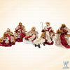 10" Rosas Nativity Set of 6, Burgundy