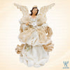 14" Perlas Standing Angel, Beige Natural