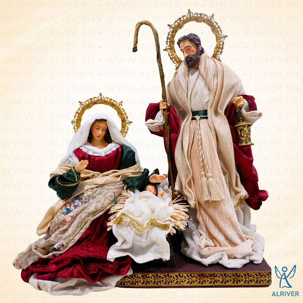 18" Hiraya Holy Family on Base, Multicolored