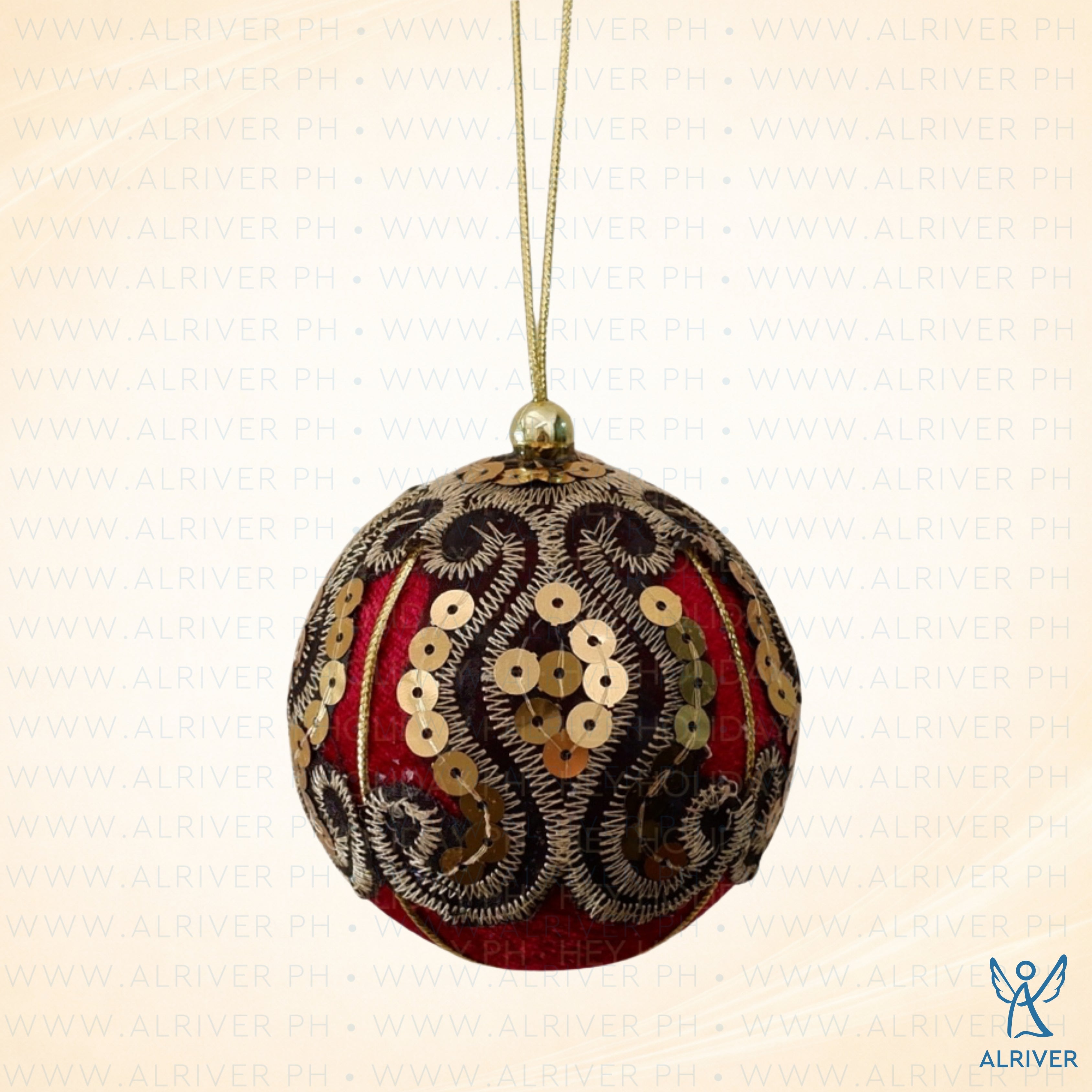 Paxton Christmas Ball Ornament, Red
