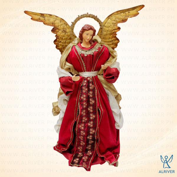 27" Marcella Standing Angel, Burgundy