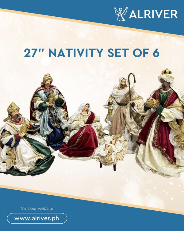 27" Nativity Set of 6, Multicolored