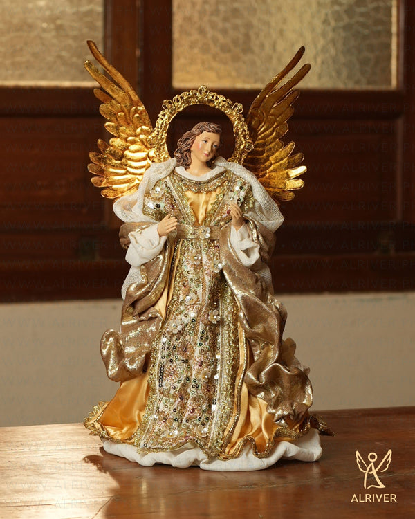 14" Luciana Standing Angel Gold
