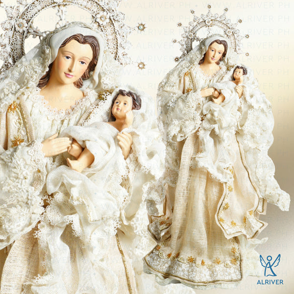 30" Madonna And Child, Beige Natural