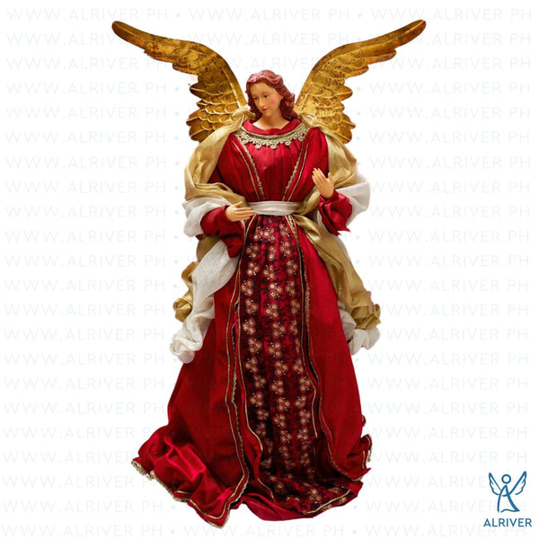 34" Marcella Standing Angel, Burgundy