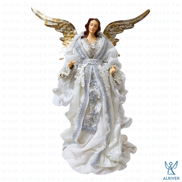 18" Irina Standing Angel, Silver White