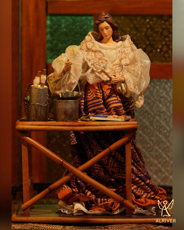 14" Amalia Filipiniana Lady with Bibingka Stand