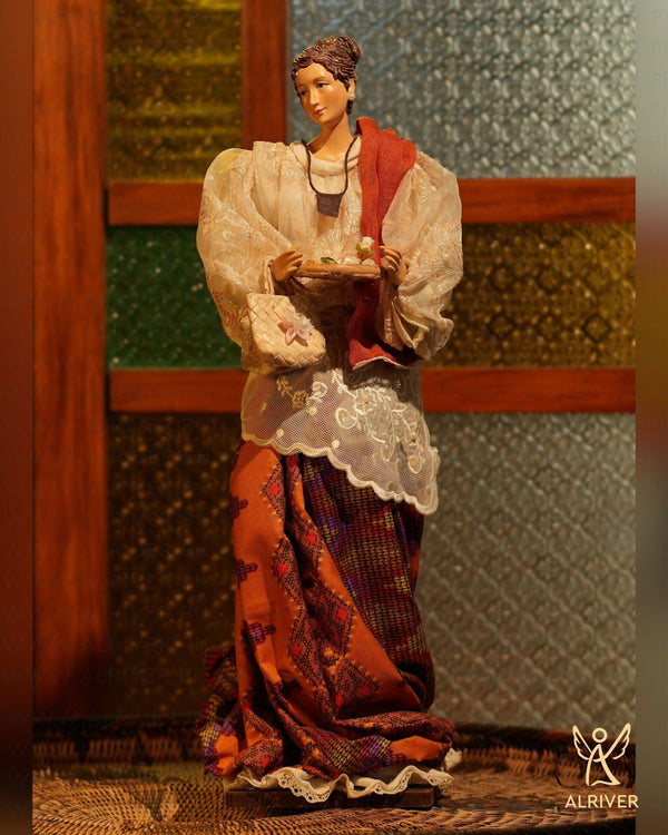 18" Gracia Filipiniana Lady with Bilao of fruits
