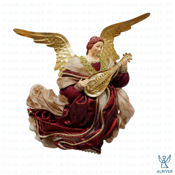 14" Clea Flying Angel, Burgundy