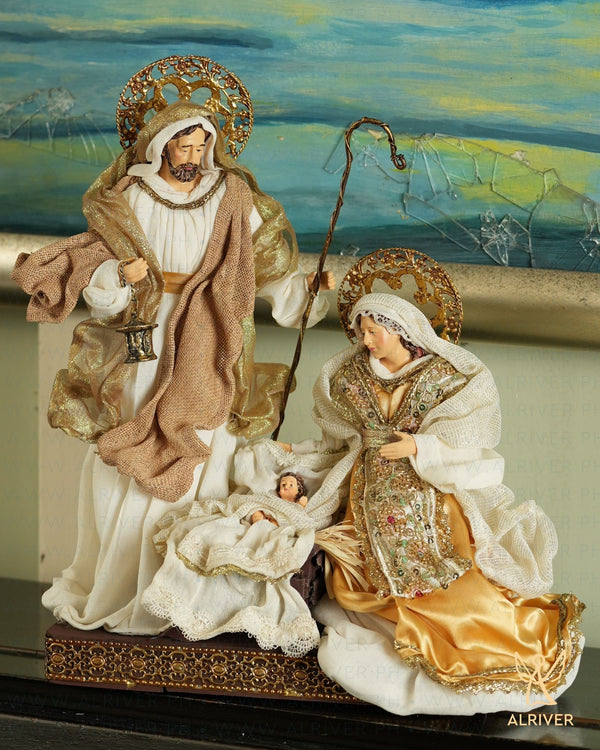 12" Luciana Holy Family on base Gold
