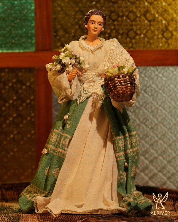 14" Carmela Filipiniana Lady with Fruit Basket and Flowers
