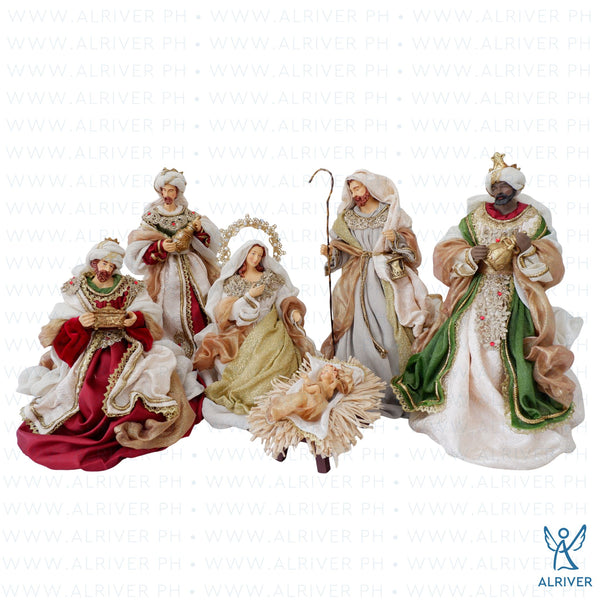 14" Nathaniel Nativity Set of 6, Multicolored
