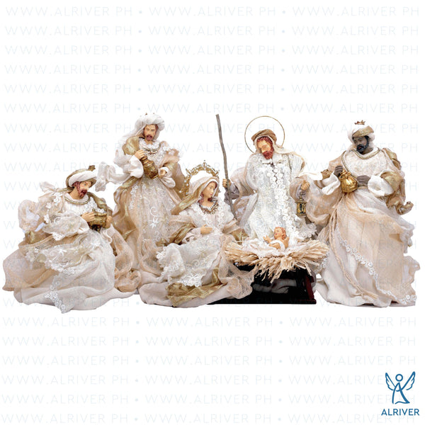 14" Jasmine Nativity Set, Beige Natural