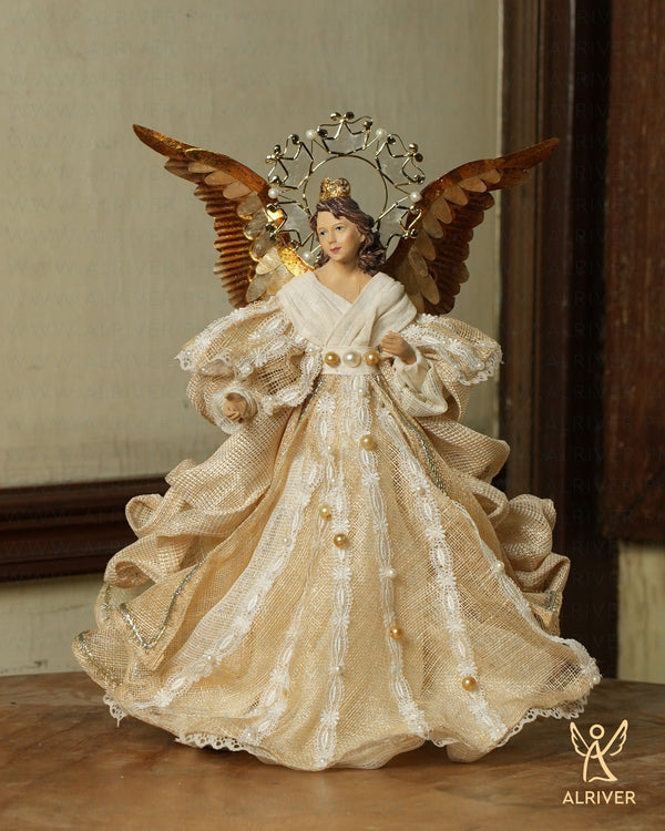 12" Celina Sinamay Angel with Capiz Halo