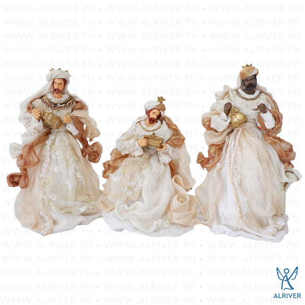 14" Trigo Three Kings Set, Beige Natural