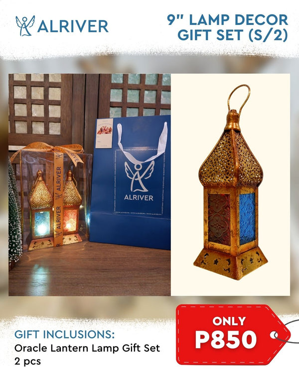 9" Lamp Decor  Gift Set (S/2