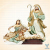 7" Andres Holy Family on Base, Green Beige Gold