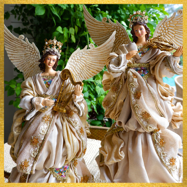14" AUREA CHRISTMAS ANGELS