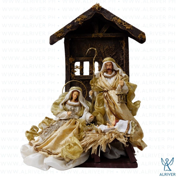 10" Carmelo Holy Family on Base with House