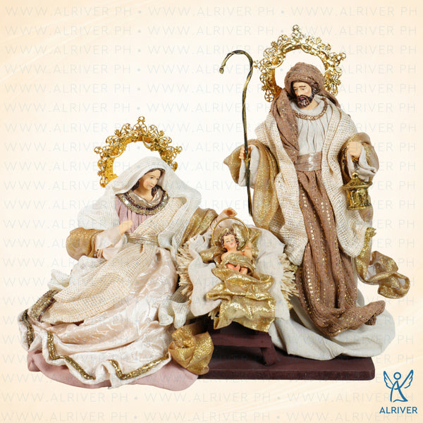 10" Diego Holy Family on Base, Mauve Pink