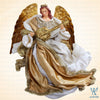 14" Abigail Flying Angel with Round Guitar, Gold