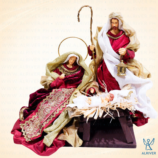 10" Adam Holy Family, Burgundy
