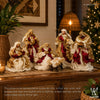 10" Aiden Nativity Set of 6, Beige Burgundy